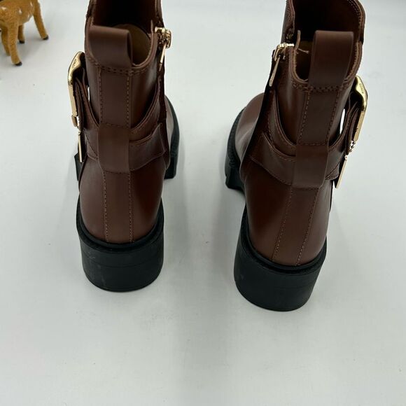 Women’s coach lug sole  leather boots size 5.5 US - Picture 4 of 11